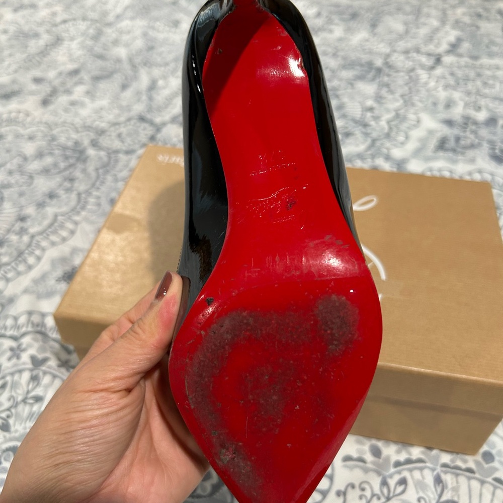 Christian Louboutin Glossy Black Heels - Picture 7 of 11
